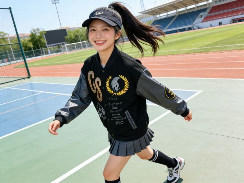 아메리칸 자수 야구 유니폼 여성 봄 가을 2026 새로운 레트로 배색 캐주얼 커플 재킷 재킷 트렌디 상세 이미지 17