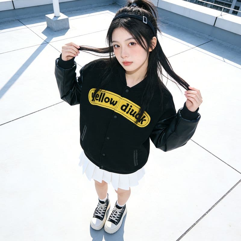 아메리칸 자수 야구 유니폼 여성 봄 가을 2026 새로운 레트로 배색 캐주얼 커플 재킷 재킷 트렌디 상세 이미지 14
