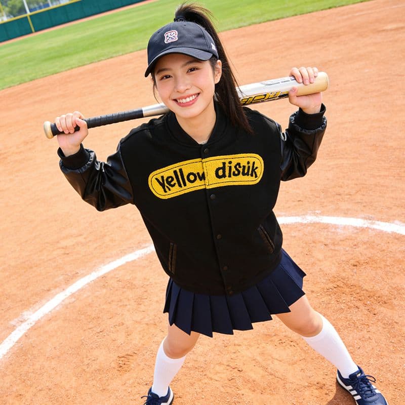 아메리칸 자수 야구 유니폼 여성 봄 가을 2026 새로운 레트로 배색 캐주얼 커플 재킷 재킷 트렌디 상세 이미지 15