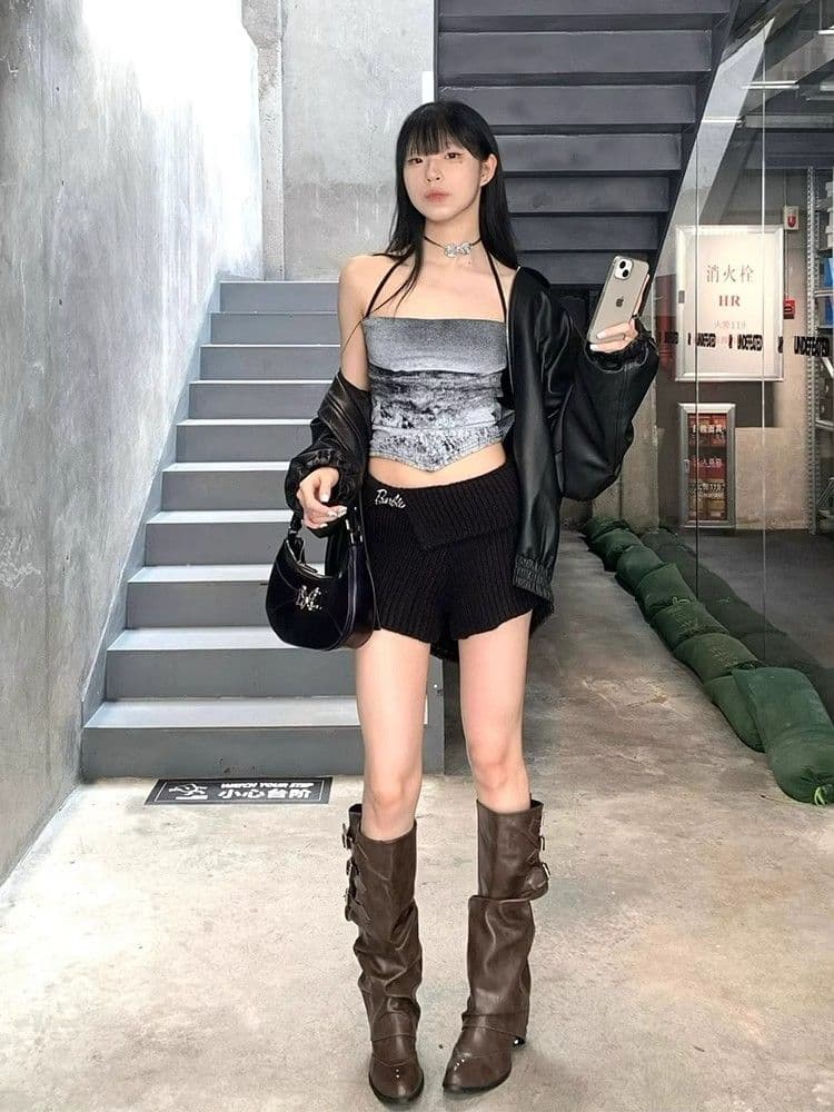 국가 조수 브랜드 아메리칸 레트로 검정색 야구 유니폼 가죽 재킷 여성 봄 디자인 센스 달콤한 차가운 바람 루즈핏 가죽 자켓 재킷 상세 이미지 6