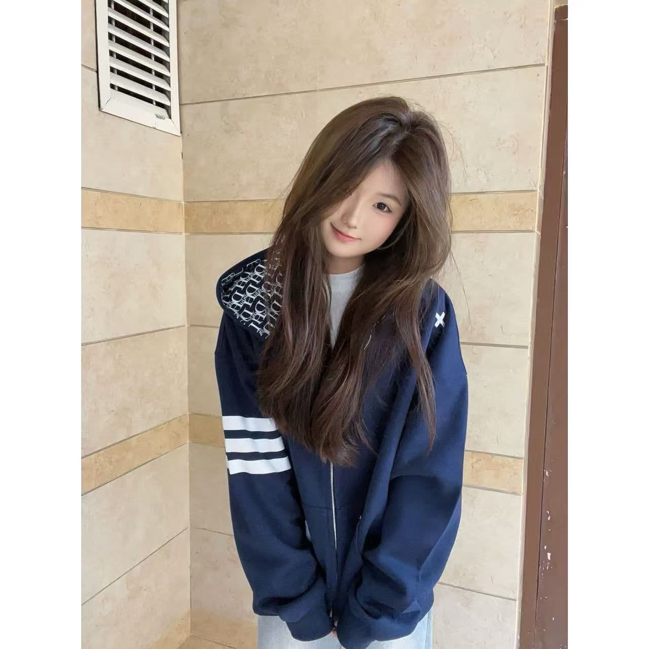 2026 새로운 무거운 자수 오픈 가디건 후드 티 스웨터 재킷 남녀 봄 가을 조수 브랜드 맨위 이미지 4