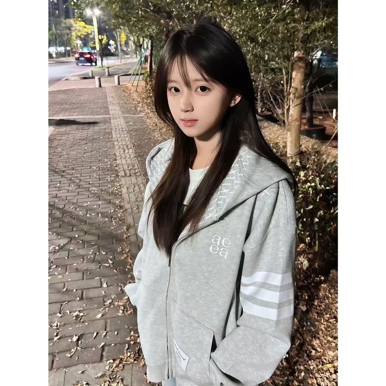 2026 새로운 무거운 자수 오픈 가디건 후드 티 스웨터 재킷 남녀 봄 가을 조수 브랜드 맨위 상세 이미지 1