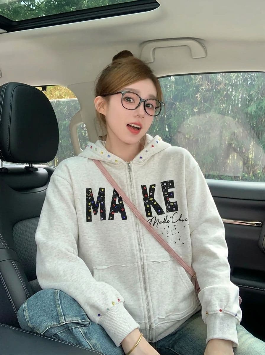 2026 새로운 무거운 순면 가을 겨울 후드 티 스웨터 남녀 디자인 센스 빅 사이즈 300 근 커플 섹션 재킷 이미지 2