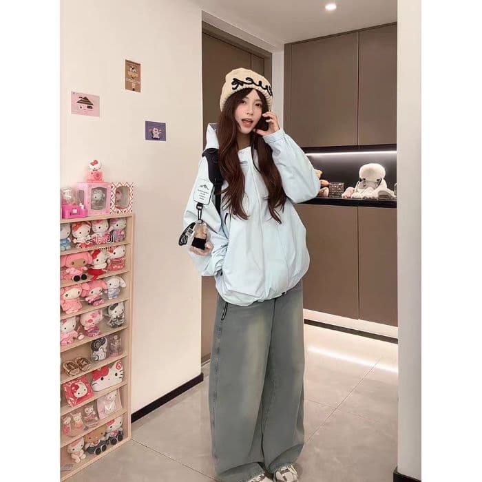 핑크색 슈퍼 잘 생긴 고급 센스 부드러운 껍질 자켓 여자 봄 가을 방풍 방수 재킷 야외 사이클링 등산복 이미지 2
