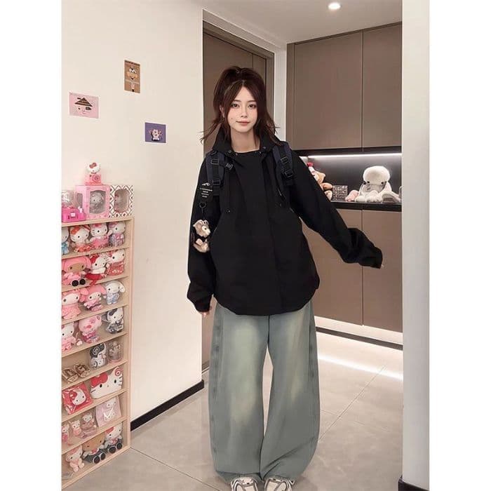 핑크색 슈퍼 잘 생긴 고급 센스 부드러운 껍질 자켓 여자 봄 가을 방풍 방수 재킷 야외 사이클링 등산복 이미지 3
