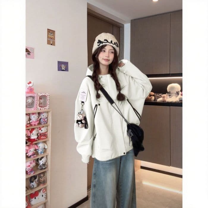 핑크색 슈퍼 잘 생긴 고급 센스 부드러운 껍질 자켓 여자 봄 가을 방풍 방수 재킷 야외 사이클링 등산복 이미지 4