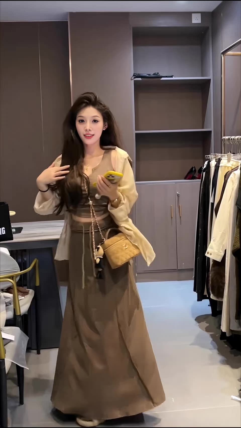 여름 새로운 빛 요리 한 우아함 바람 품격 세트 여성 루즈핏 재킷 핫걸 슬립 도루 센스 반신 스커트 3종 세트 상세 이미지 2