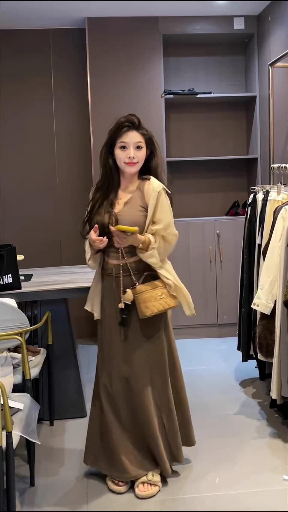 여름 새로운 빛 요리 한 우아함 바람 품격 세트 여성 루즈핏 재킷 핫걸 슬립 도루 센스 반신 스커트 3종 세트 상세 이미지 5