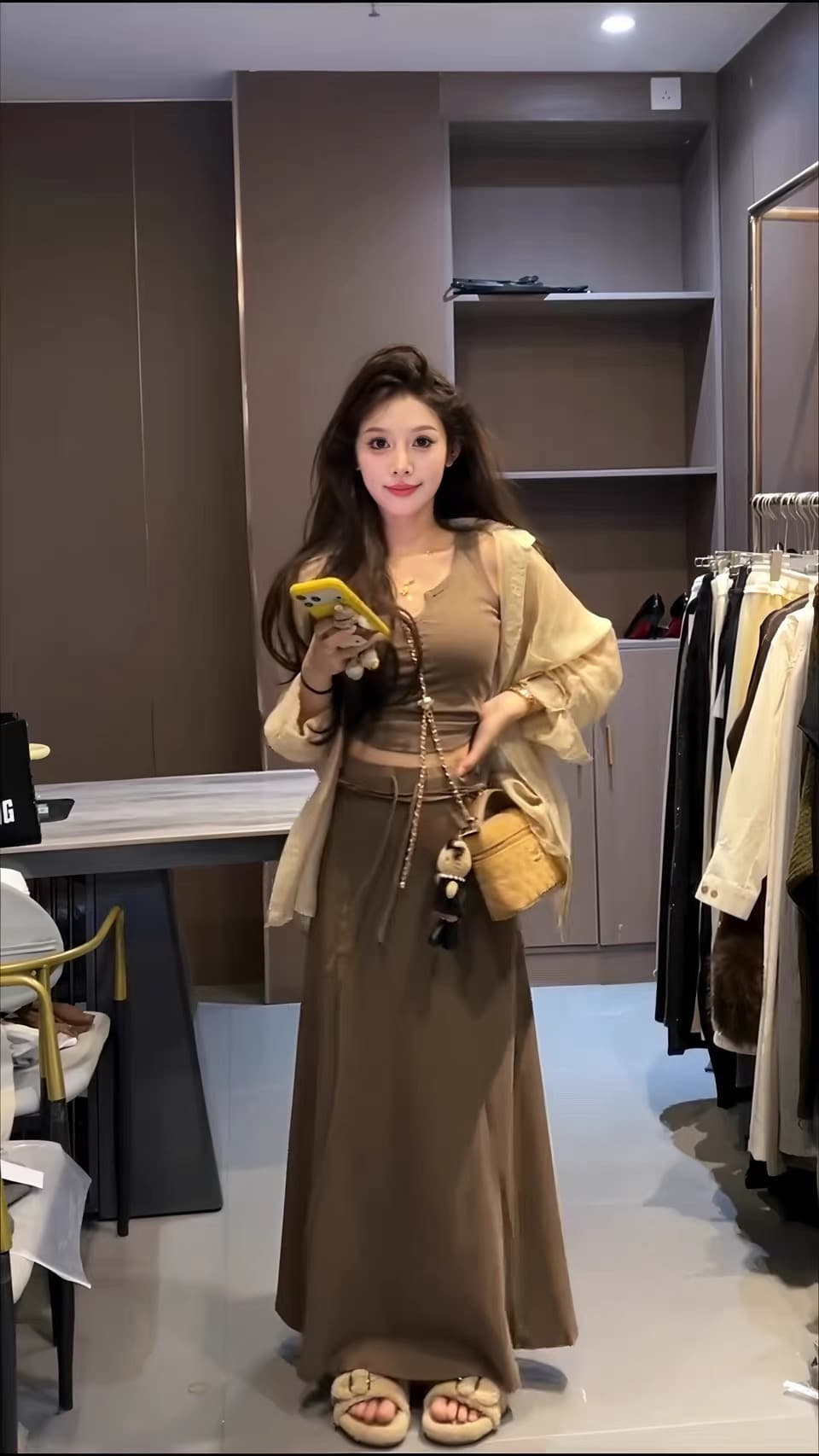 여름 새로운 빛 요리 한 우아함 바람 품격 세트 여성 루즈핏 재킷 핫걸 슬립 도루 센스 반신 스커트 3종 세트 상세 이미지 7