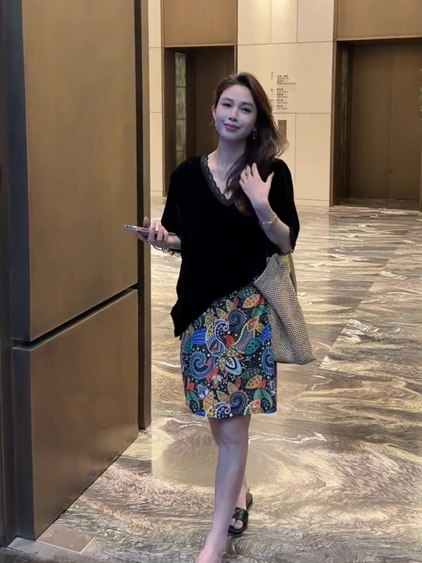 여름 한국 스타일 디자인 센스 이후 열기 버클 디자인 맨위 코디 민족 스타일 꽃 반 스커트 투피스 세트 세트 상세 이미지 6
