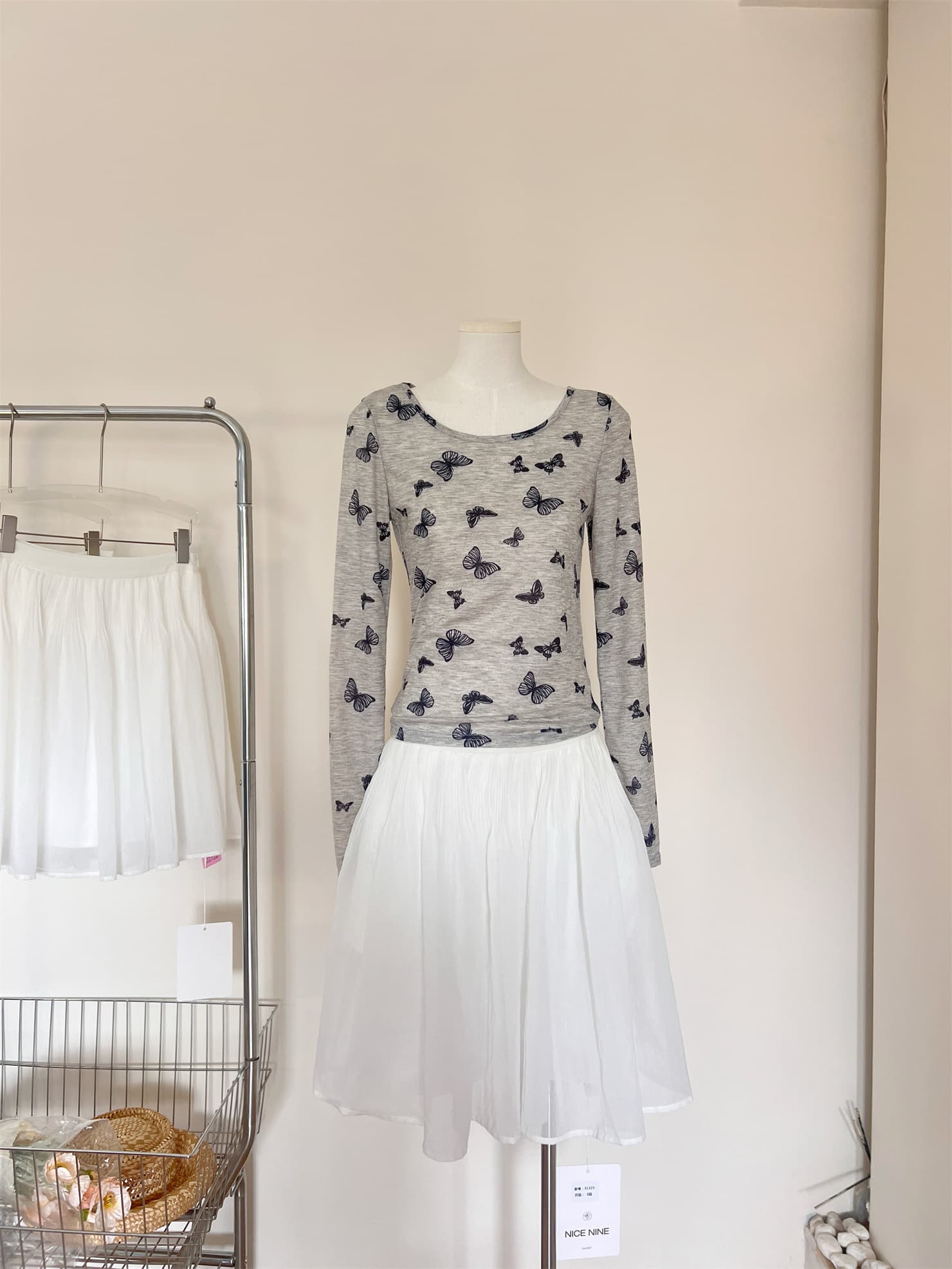 puki 클래식 무거운 작업 발레 퍼프 우산 치마 단어 Pleat Tulle 미니멀리즘 반신 스커트 상세 이미지 14