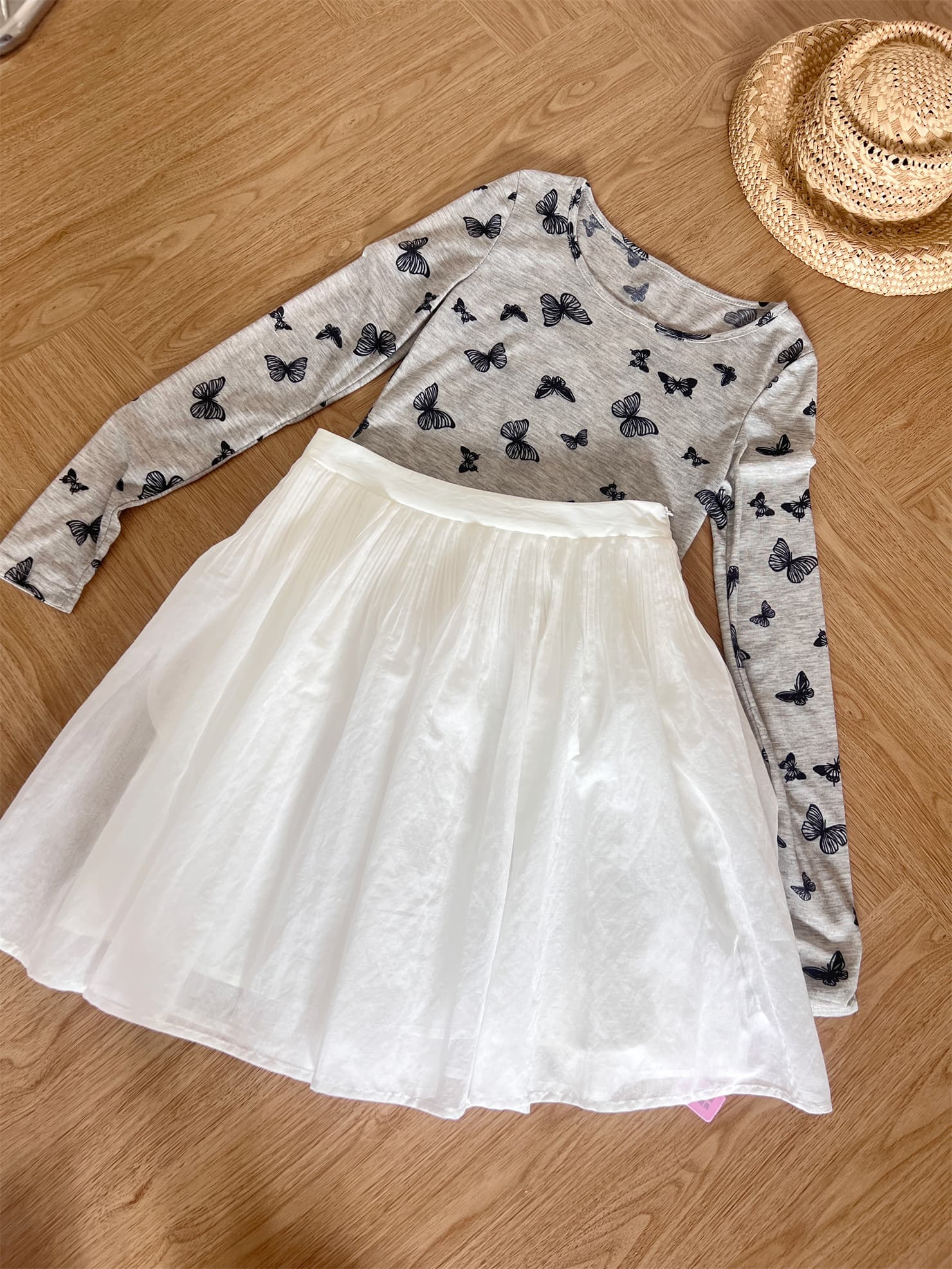 puki 클래식 무거운 작업 발레 퍼프 우산 치마 단어 Pleat Tulle 미니멀리즘 반신 스커트 상세 이미지 22