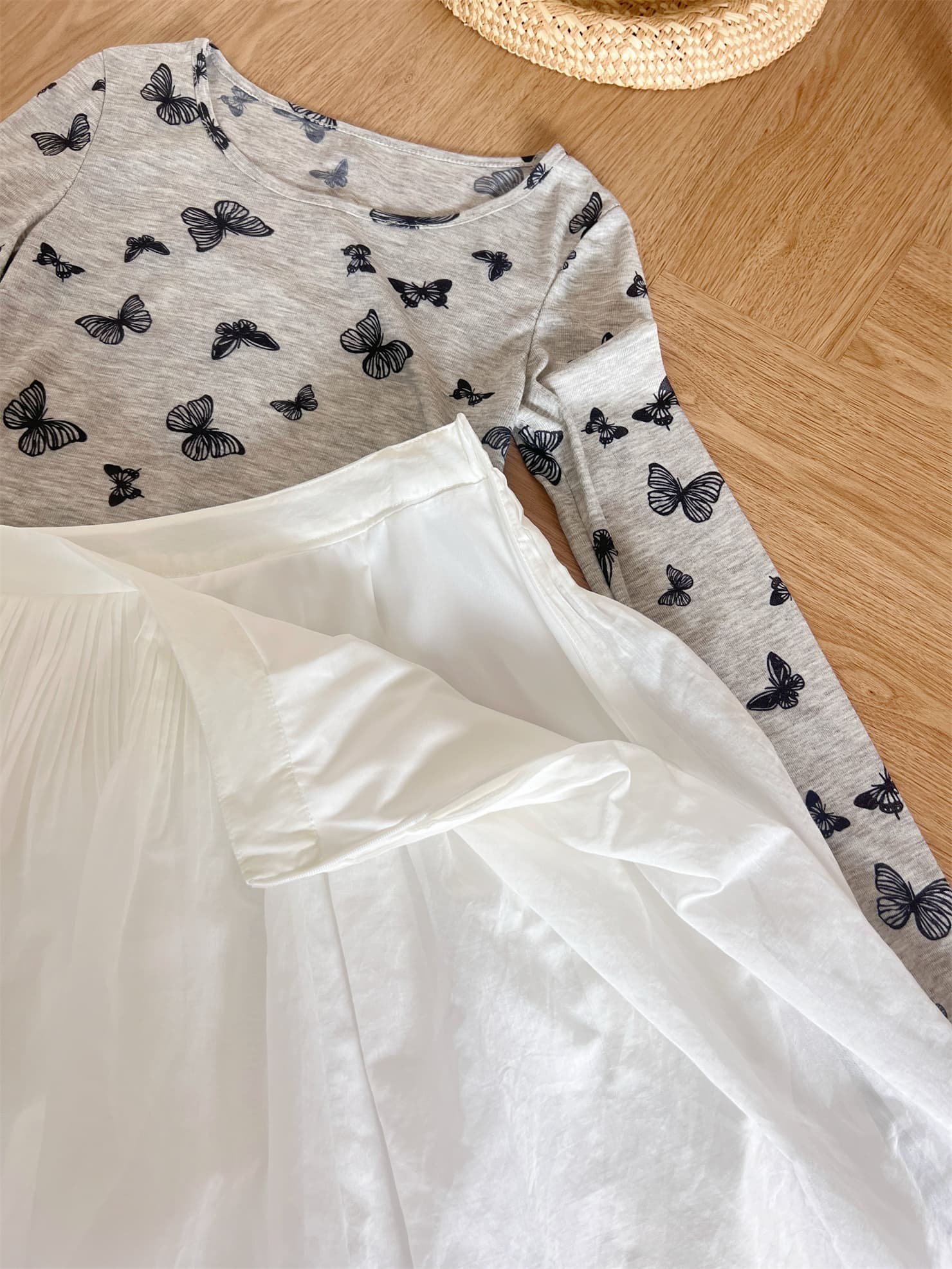 puki 클래식 무거운 작업 발레 퍼프 우산 치마 단어 Pleat Tulle 미니멀리즘 반신 스커트 상세 이미지 24