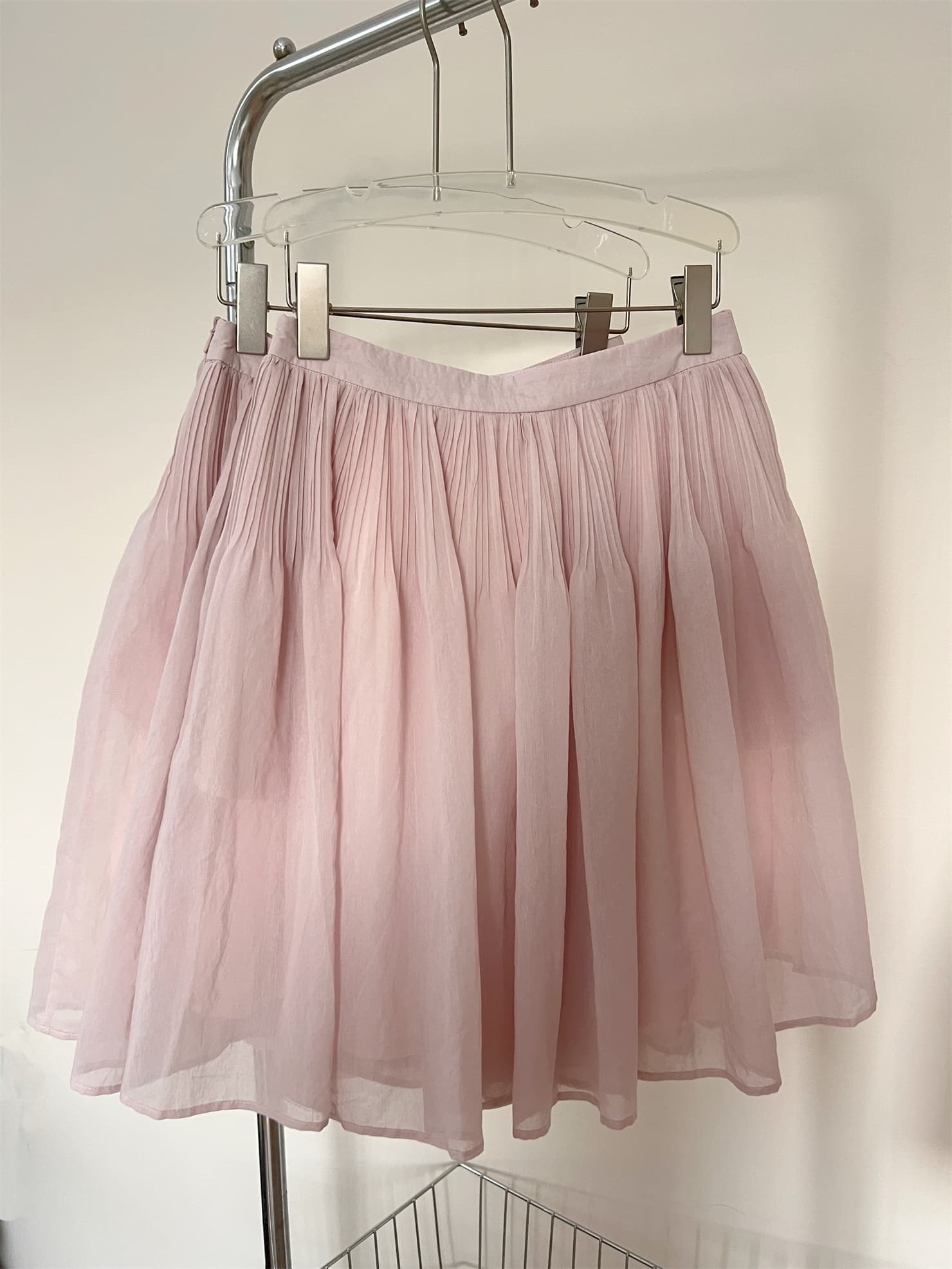 puki 클래식 무거운 작업 발레 퍼프 우산 치마 단어 Pleat Tulle 미니멀리즘 반신 스커트 상세 이미지 10
