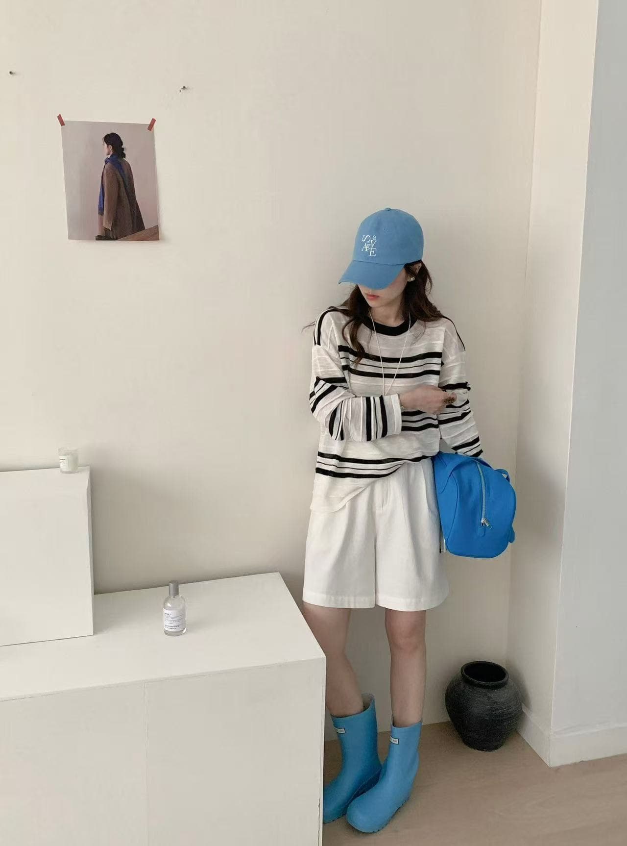 여름 배색 스트라이프 주간 실크 Tulle 자외선 차단 에어컨 블라우스 여성 외부 가져 가라. 작은 키 얼음 실크 긴팔 티셔츠 맨위 상세 이미지 18