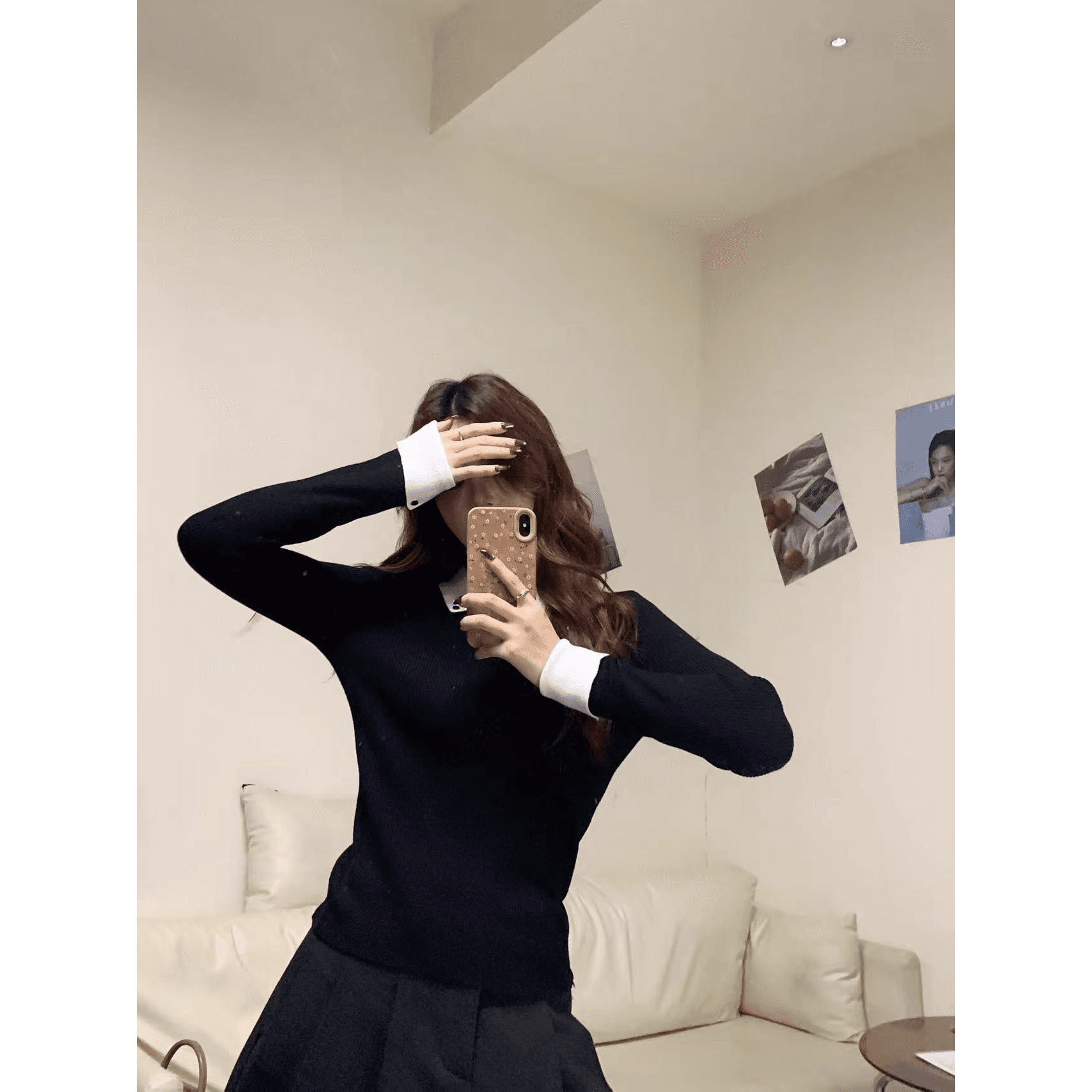 출퇴근 Chic 배색 폴로 칼라 POLO 셔츠 여성 가을 겨울 유럽 상품 만나는 맨위 부드러운 찹쌀 인사이드 가져 가라. 몸매 가꾸기 니트 스웨터 이미지 5