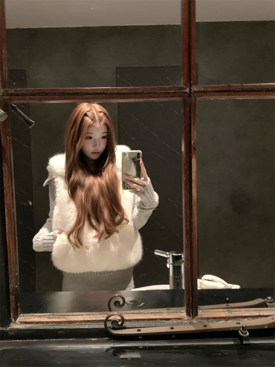 작은 키 한 부서 느긋한 바람 회색 니트 원피스 아이들 가을 겨울 새로운 스웨터 세트 타이트 스커트 투피스 세트 상세 이미지 13