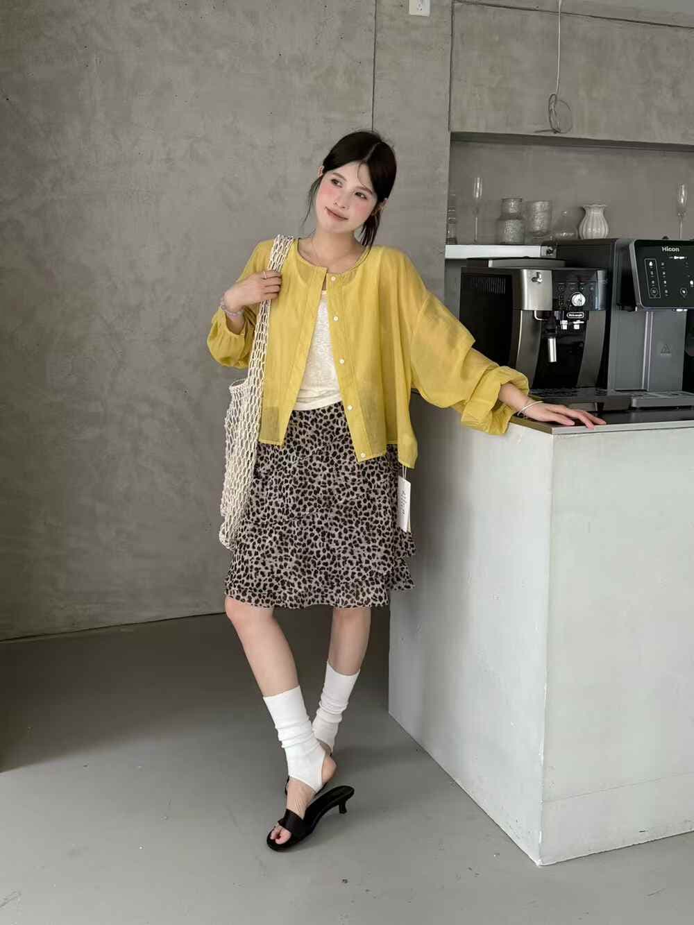 문예 캐주얼 품격 슬립 자외선 차단 오픈 가디건 두 조각 여성 세트 여름 다용도 라운드 넥 싱글 줄 버튼 에어컨 셔츠 세트 상세 이미지 13