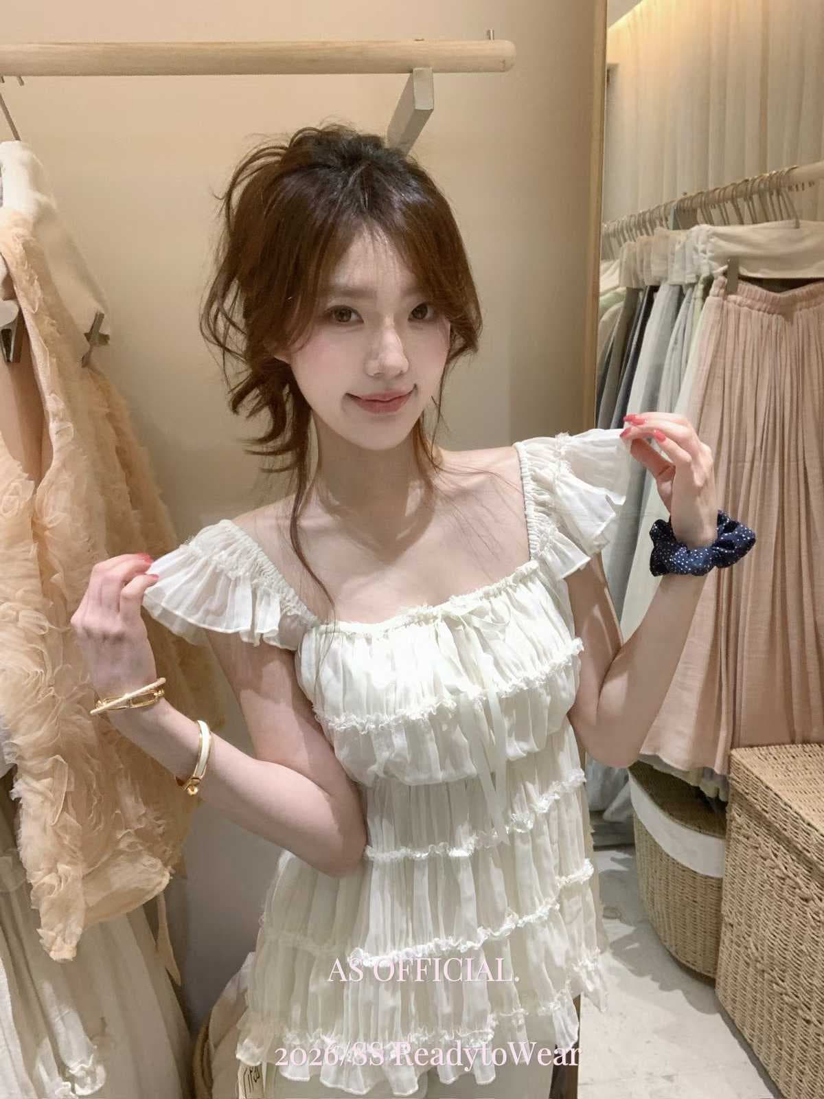 프랑스식 Feifei 소매 레이스 여성 셔츠 여름 부드러운 바람 작은 셔츠 Chic 디자인 센스 셔츠 루즈핏 슬림해 보이는 맨위 상세 이미지 9