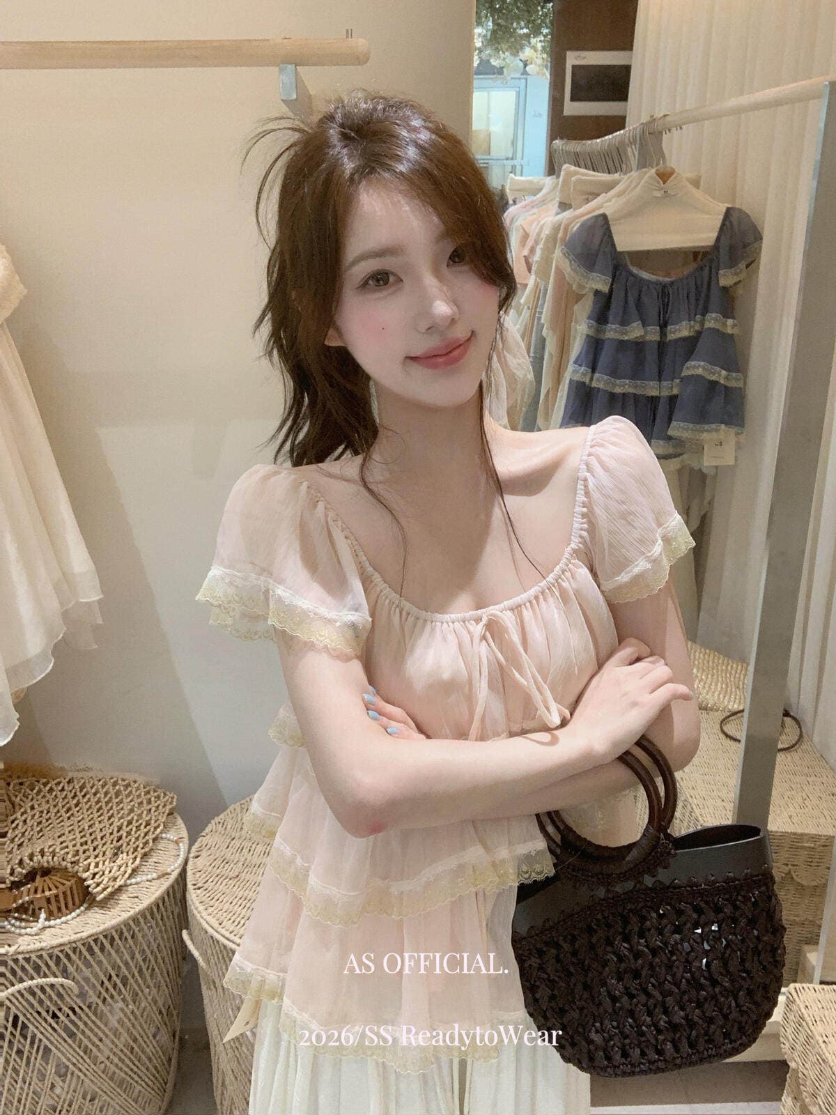 한 부서 레이스 레이스 패치워크 프릴 여성 셔츠 여름 새로운 루즈핏 슬림해 보이는 연령 감소 보트넥 맨위 트렌디 상세 이미지 10
