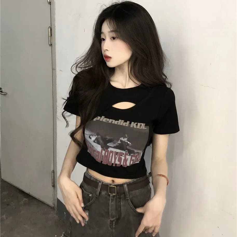 빅 사이즈 여성 의류 40 92 면 8 암모니아 Lun 흔들어서 톤 품질 핫걸 쇼트 스타일 반팔 티셔츠 여성 m-4xl 상세 이미지 3
