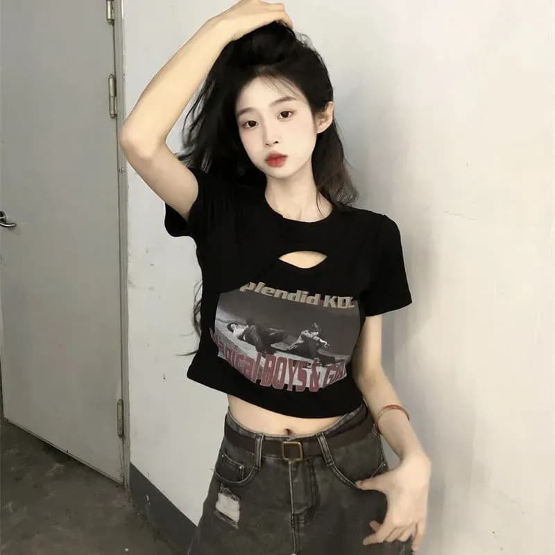 빅 사이즈 여성 의류 40 92 면 8 암모니아 Lun 흔들어서 톤 품질 핫걸 쇼트 스타일 반팔 티셔츠 여성 m-4xl 상세 이미지 4