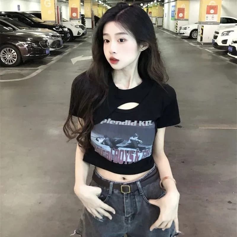 빅 사이즈 여성 의류 40 92 면 8 암모니아 Lun 흔들어서 톤 품질 핫걸 쇼트 스타일 반팔 티셔츠 여성 m-4xl 상세 이미지 6