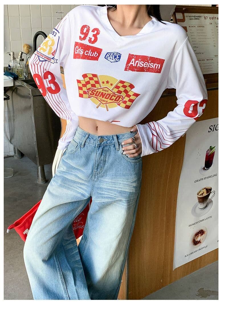 아메리칸 파란색 새로운 빅 사이즈 넓은 다리 청바지 여성 2026 봄 지방 mm 루즈핏 도루 센스 스트레이트 바닥 청소 바지 상세 이미지 20