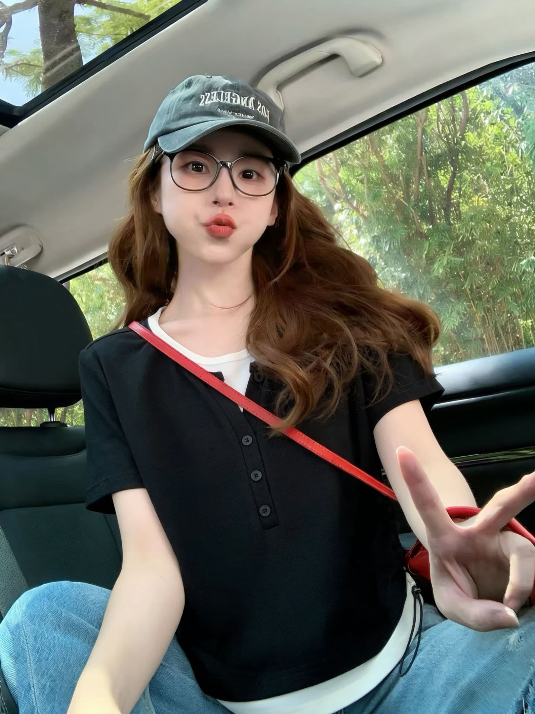실사 2026 여름 270 그램 40 1 1 디자인 작은 대중 페이크 레이어드 몸매 가꾸기 펌프 로프 반팔 티셔츠 여성 상세 이미지 10