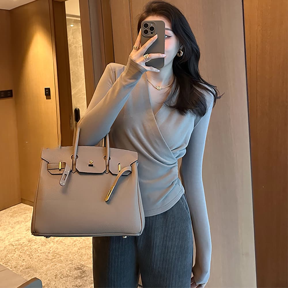 가을 의상 40 92 면 8 암모니아 Lun 210 그램 흔들어서 톤 품질 몸매 가꾸기 인사이드 가져 가라. 기본 셔츠 티셔츠 여성 빅 사이즈 m-4xl 상세 이미지 3