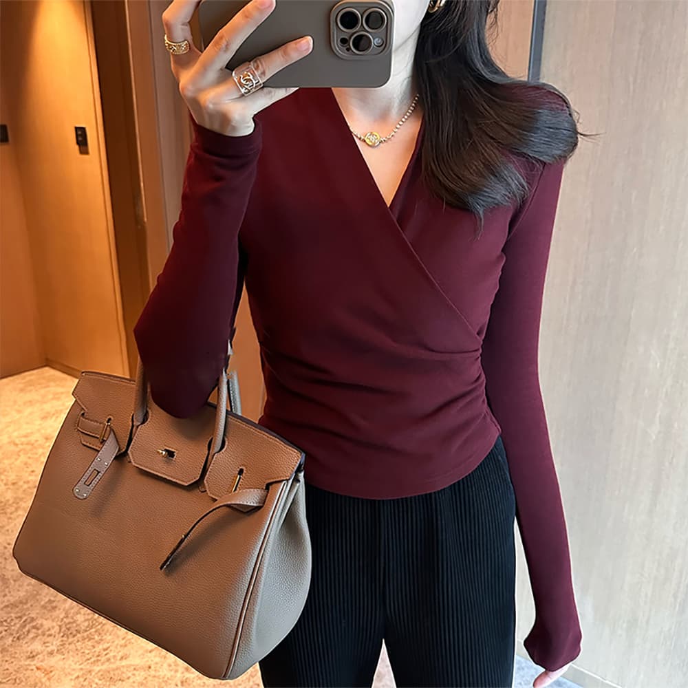 가을 의상 40 92 면 8 암모니아 Lun 210 그램 흔들어서 톤 품질 몸매 가꾸기 인사이드 가져 가라. 기본 셔츠 티셔츠 여성 빅 사이즈 m-4xl 상세 이미지 4