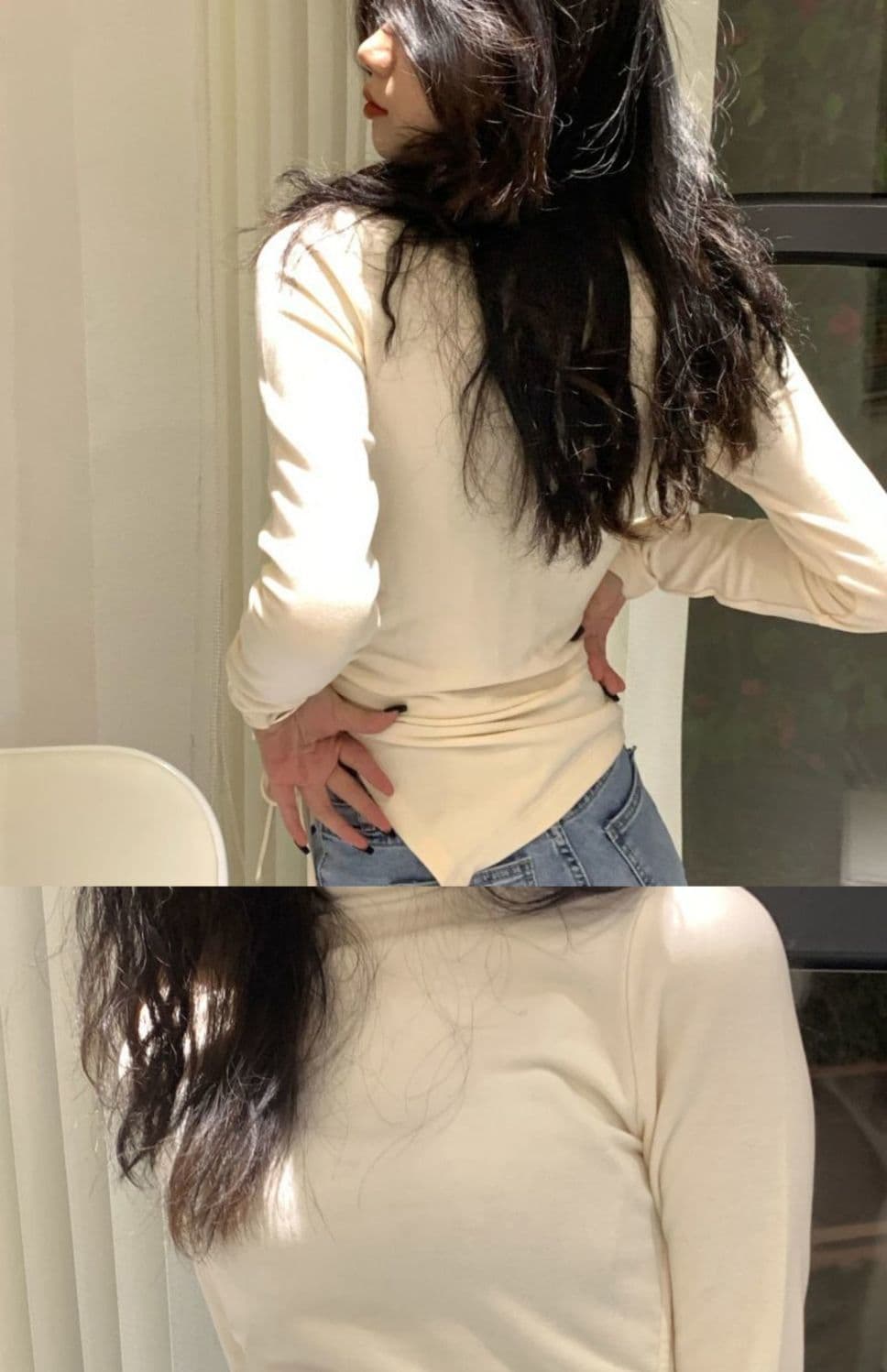 마이크로 지방 mm 양면 털이 있고 두꺼운 터틀넥 기본 셔츠 티셔츠 여성 디자인 센스 작은 대중 가을 겨울철 보온 맨위 ins 상세 이미지 11