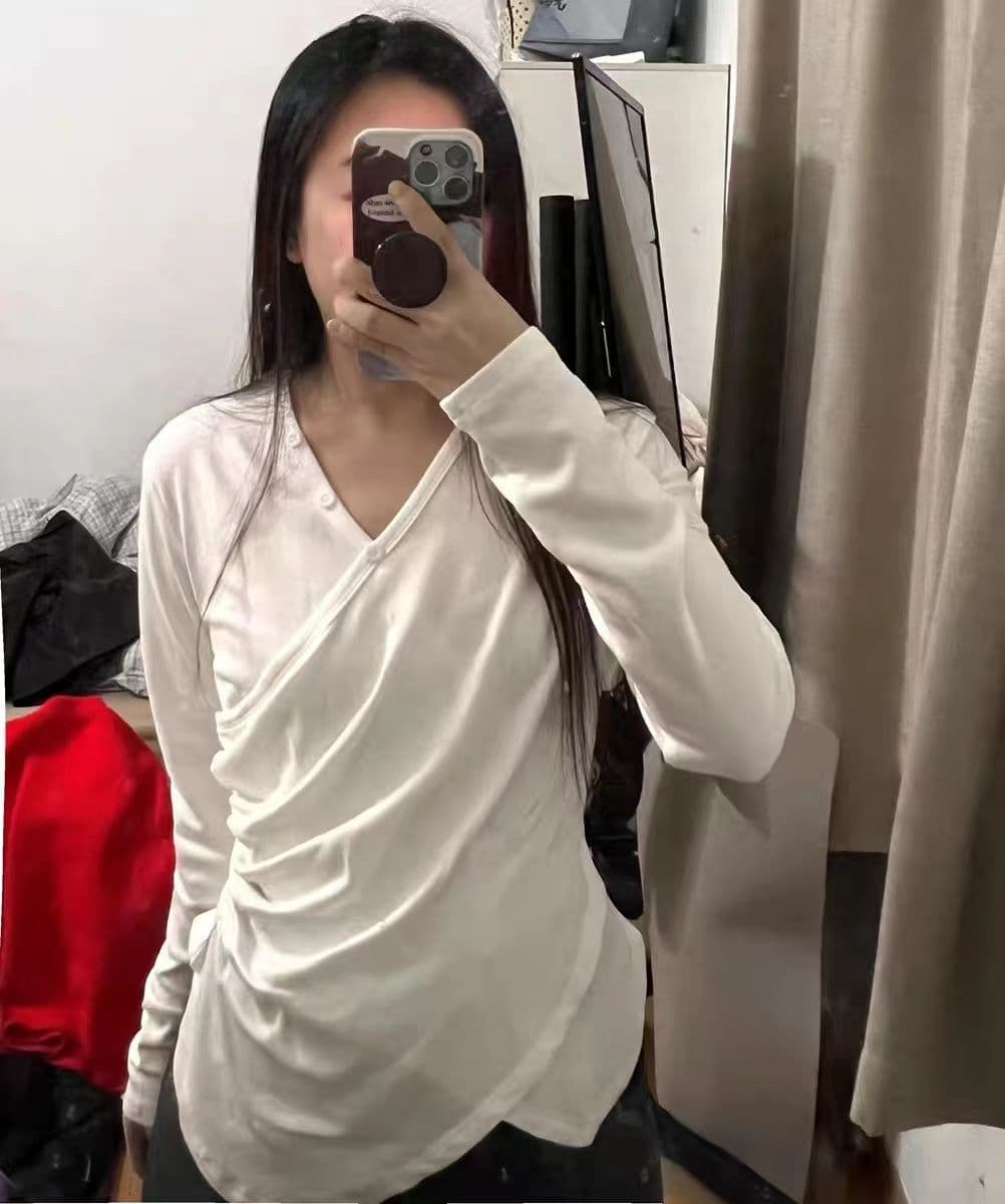 40 92 면 8 암모니아 Lun 흔들어서 톤 품질 긴팔 티셔츠 핫걸 맨위 빅 사이즈 여성 의류 m-4xl 이미지 4