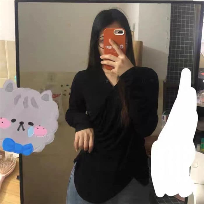 40 92 면 8 암모니아 Lun 흔들어서 톤 품질 긴팔 티셔츠 핫걸 맨위 빅 사이즈 여성 의류 m-4xl 상세 이미지 3