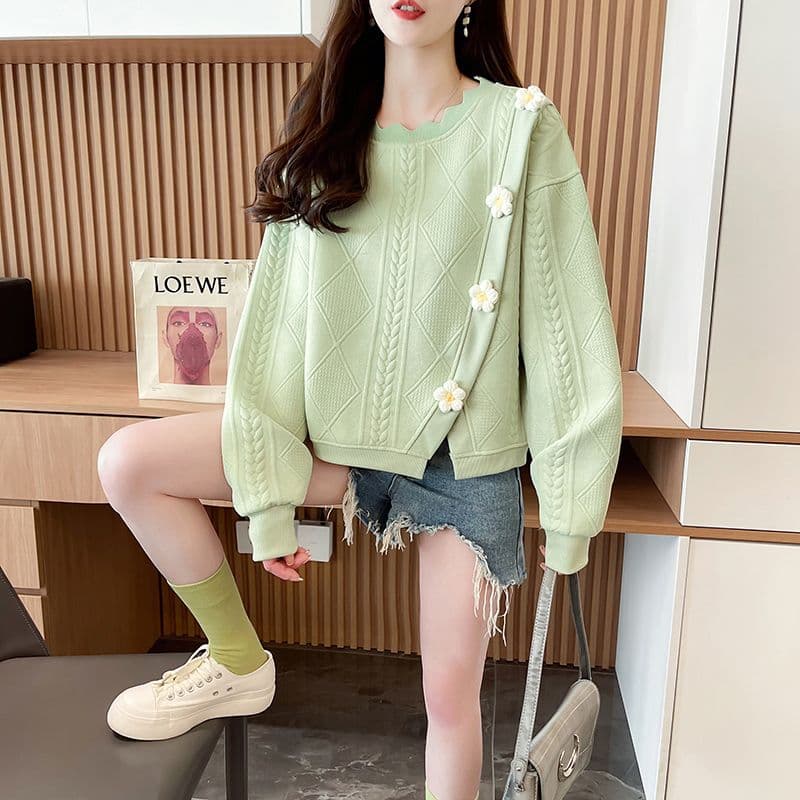 실사 2026 가을 겨울 새로운 디자인 센스 작은 대중 루즈핏 작은 키 레트로 한국 스타일 재킷 얇은 스타일 후드티 여성 상세 이미지 23
