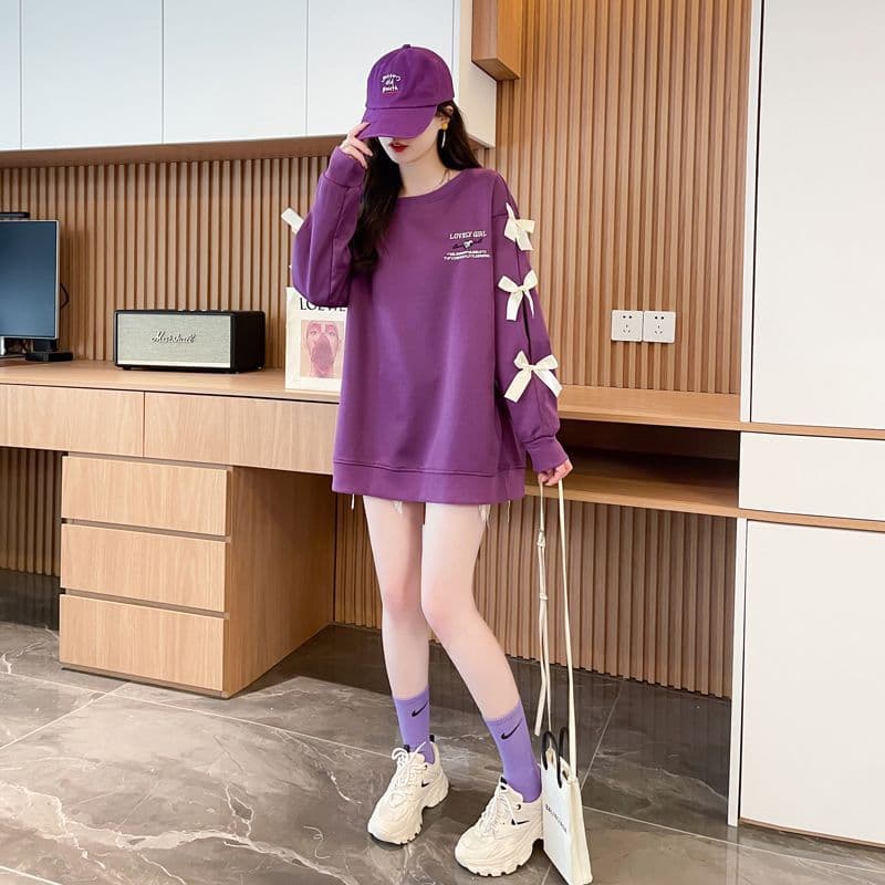 실사 2026 가을 의상 후아 면 복잡한 우유 실크 빅 사이즈 자수 나비 매듭 얇은 스타일 후드티 여성 상세 이미지 17