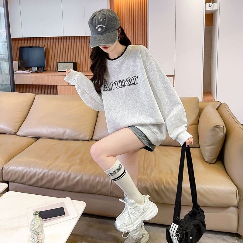 실사 2026 봄 가을 순수한 Mianhua 면 복합 우유 실크 레이스 조각 페이크 레이어드 재킷 얇은 스타일 후드티 여성 상세 이미지 3