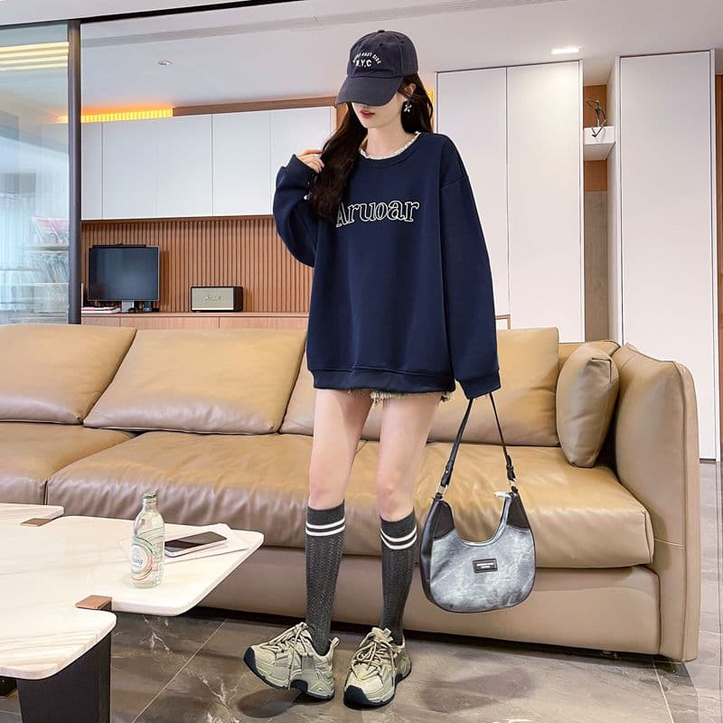 실사 2026 봄 가을 순수한 Mianhua 면 복합 우유 실크 레이스 조각 페이크 레이어드 재킷 얇은 스타일 후드티 여성 상세 이미지 10