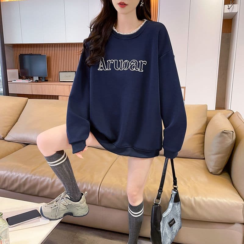실사 2026 봄 가을 순수한 Mianhua 면 복합 우유 실크 레이스 조각 페이크 레이어드 재킷 얇은 스타일 후드티 여성 상세 이미지 12