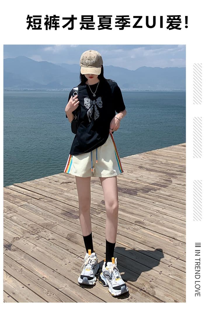 2026 봄 여름 새로운 여성 의류 데님 허리밴드 반바지 청바지 여성 상세 이미지 2