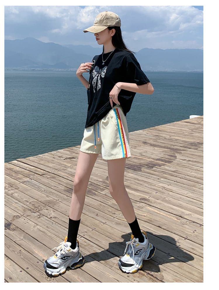 2026 봄 여름 새로운 여성 의류 데님 허리밴드 반바지 청바지 여성 상세 이미지 12