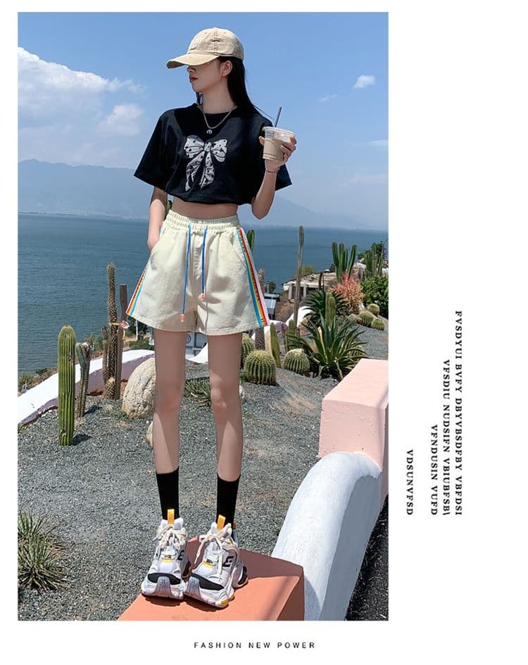 2026 봄 여름 새로운 여성 의류 데님 허리밴드 반바지 청바지 여성 상세 이미지 14