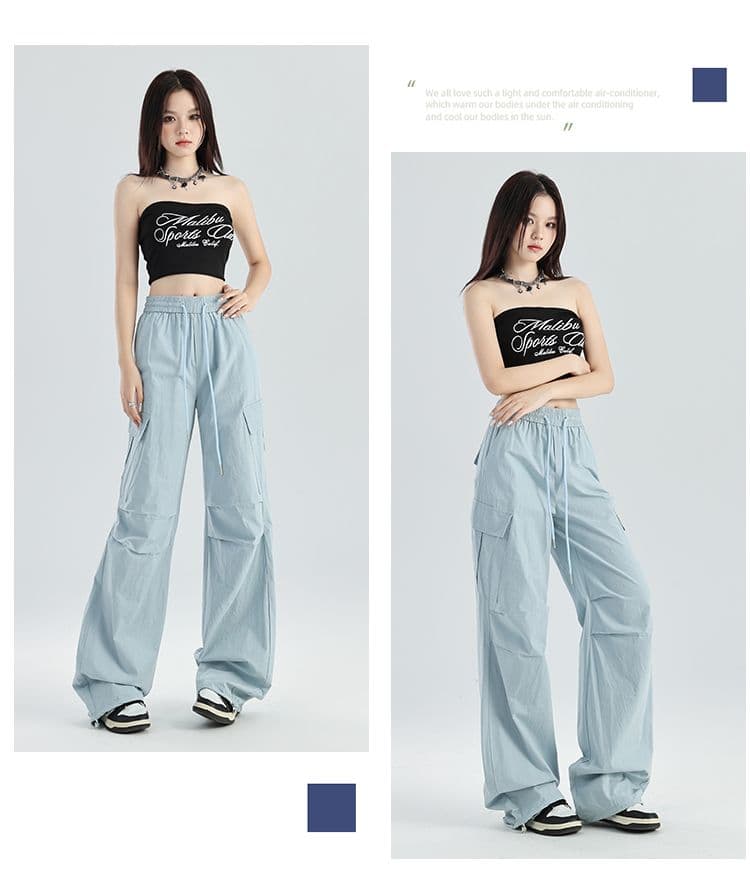 아메리칸 속도 건조한 워크웨어 팬츠 여성 여름 얇은 스타일 작은 키 하이웨이스트 스트레이트 조거 등산 운동 바지 상세 이미지 41