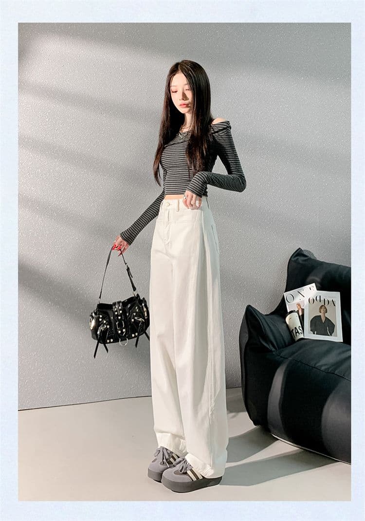 2026 아메리칸 레트로 개성 트렌드 디자인 루즈핏 슬림해 보이는 다용도 패션 바닥 청소 청바지 여성 상세 이미지 16