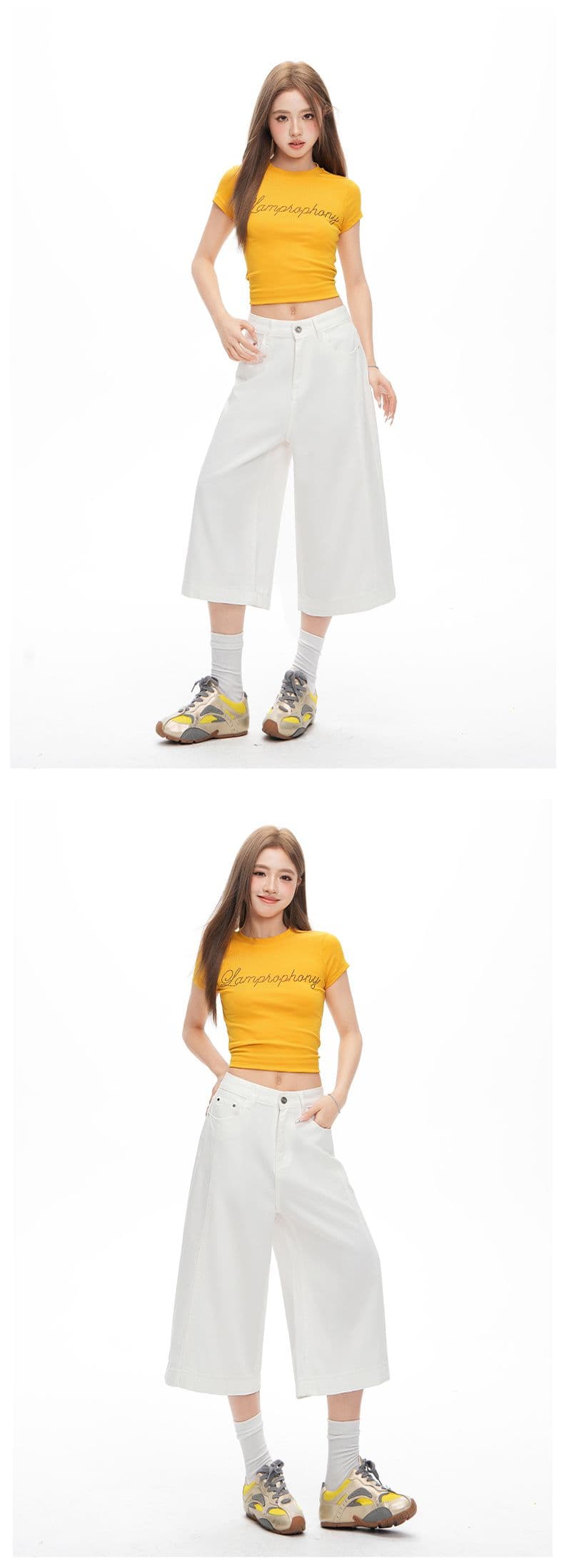 라이 경기 서울 주간 실크 화이트 핑크색 회색 데님 가죽 카드 여성 여름 얇은 스타일 차가운 센스 루즈핏 도루 센스 7부 바지 상세 이미지 7