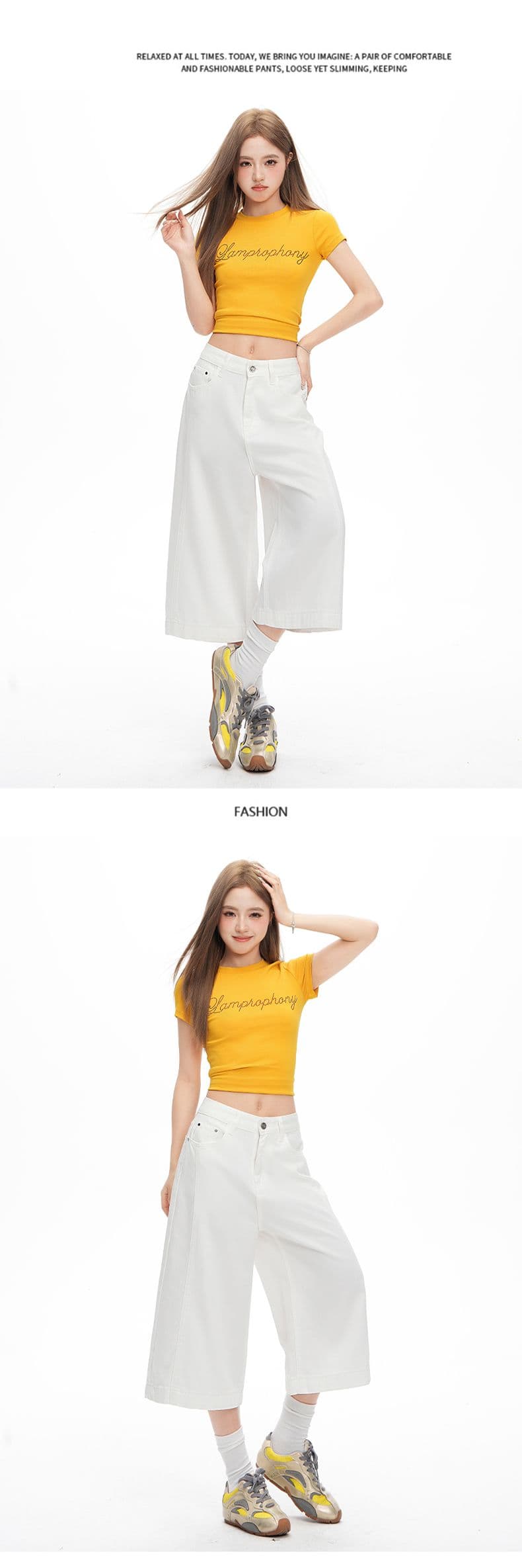 라이 경기 서울 주간 실크 화이트 핑크색 회색 데님 가죽 카드 여성 여름 얇은 스타일 차가운 센스 루즈핏 도루 센스 7부 바지 상세 이미지 10