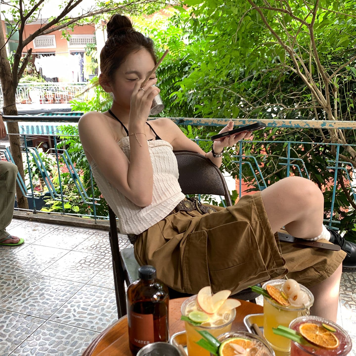 여행 단편화 남아시아 느슨함 표지 고기 다용도 봄 여름 달콤한 차가운 거리 밖 일상 워크웨어 바지 이미지 2