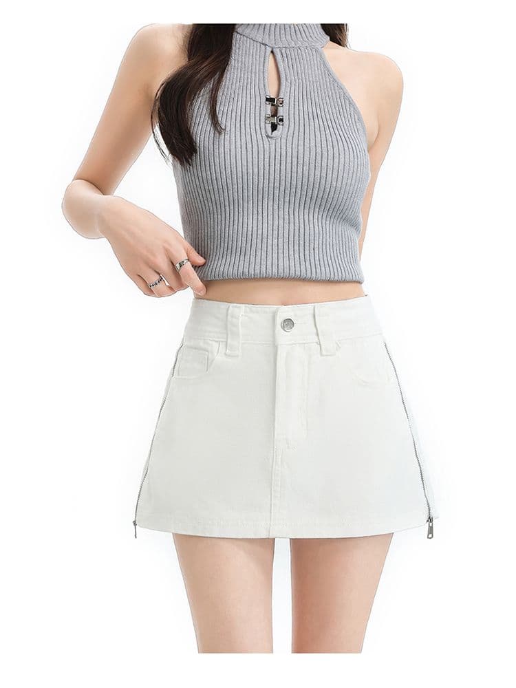 아메리칸 핫걸 데님 미니 스커트 여성 2026 여름 새로운 하이웨이스트 슬림해 보이는 노출 방지 한 마디 타이트 스커트 반신 치마바지 상세 이미지 26