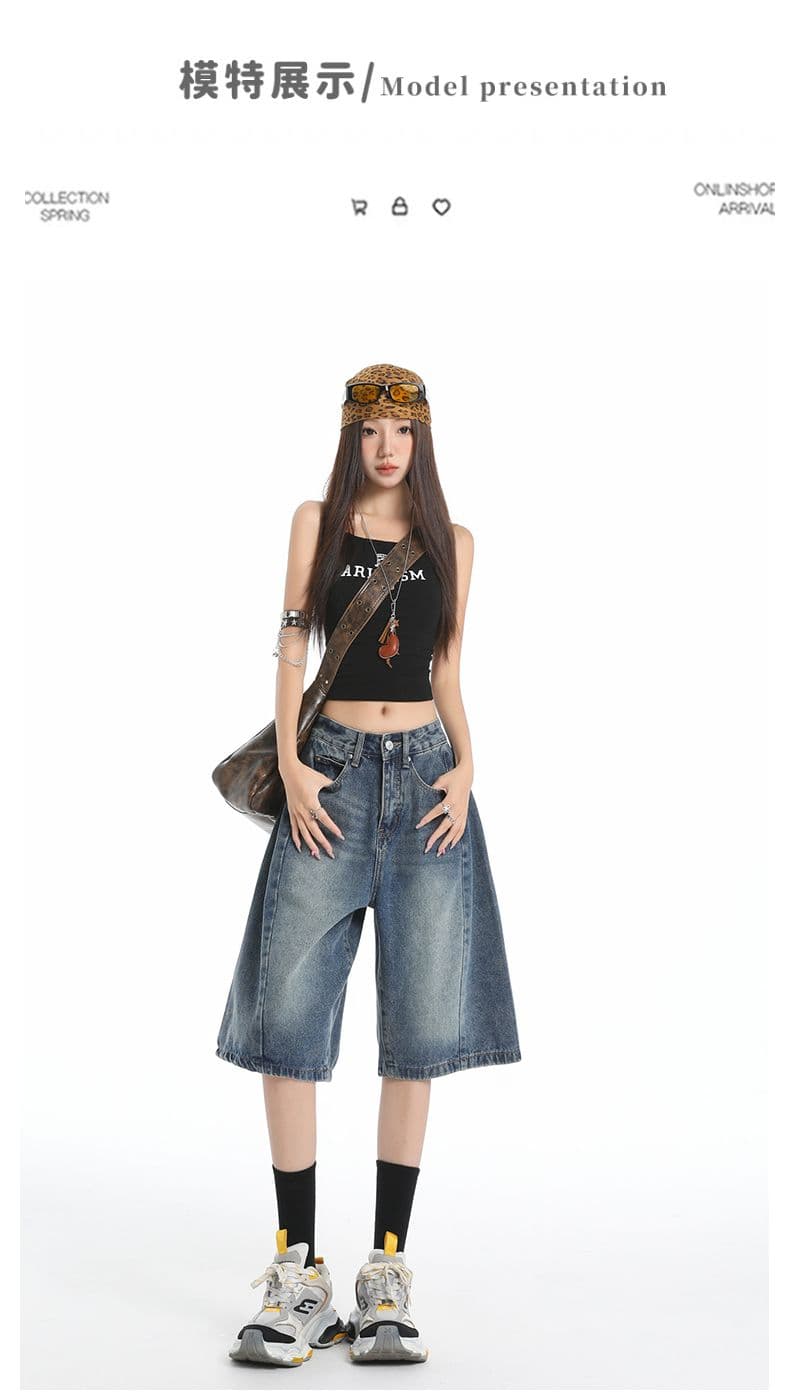 아메리칸 레트로 하늘색 넓은 다리 청바지 여성 2026 년 봄 여름 새로운 루즈핏 슬림해 보이는 바닥 청소 바지 상세 이미지 7