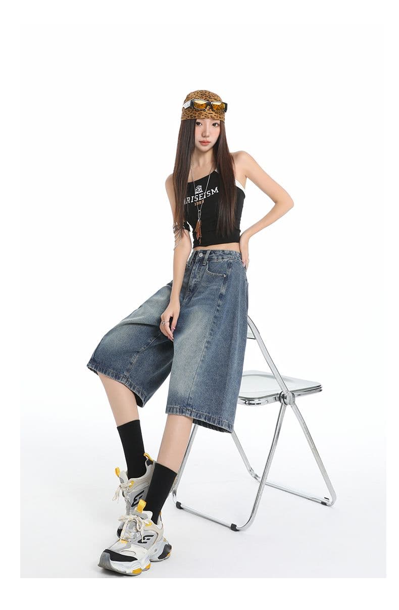 아메리칸 레트로 하늘색 넓은 다리 청바지 여성 2026 년 봄 여름 새로운 루즈핏 슬림해 보이는 바닥 청소 바지 상세 이미지 16